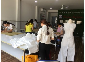 Bài thực hành học viên thực hiện tại trung tâm Huyen Fashion tháng 8